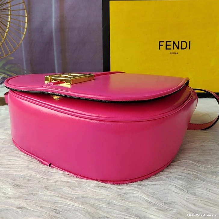 Cheap Fendi Calf Medium Bag Rose In C'mon Leather 0823